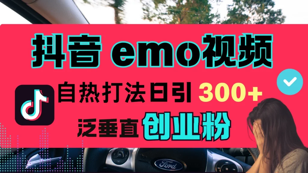 抖音“EMO视频”自热流打法,日引300+泛垂直创业粉