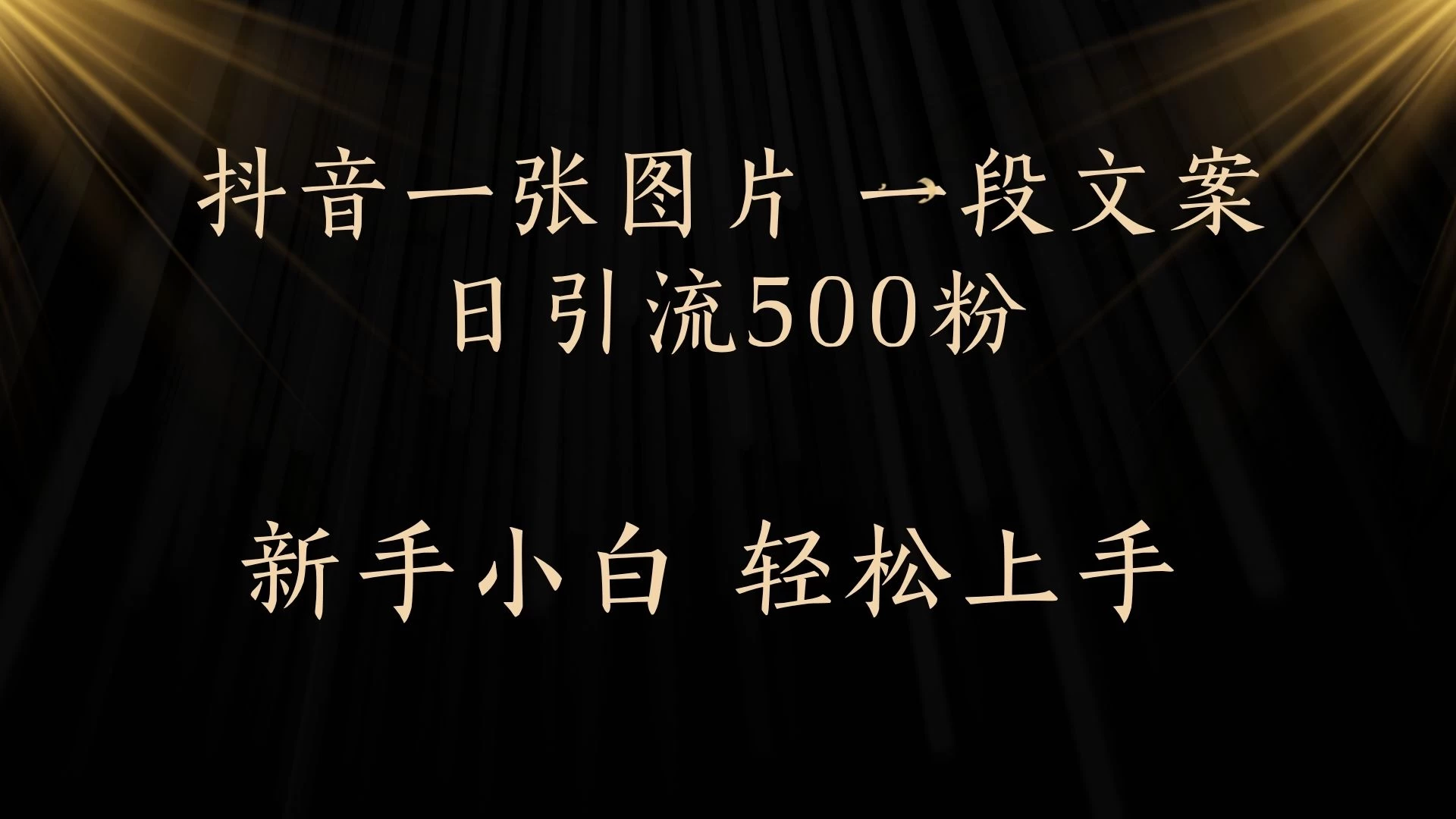 每天2分钟,抖音一张图片 一段文案日引流500粉 第1张 每天2分钟,抖音一张图片 一段文案日引流500粉 第1张